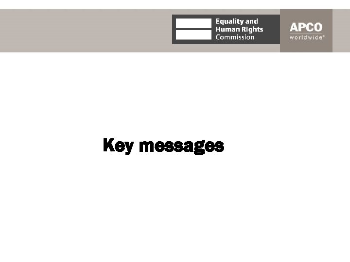 Key messages 