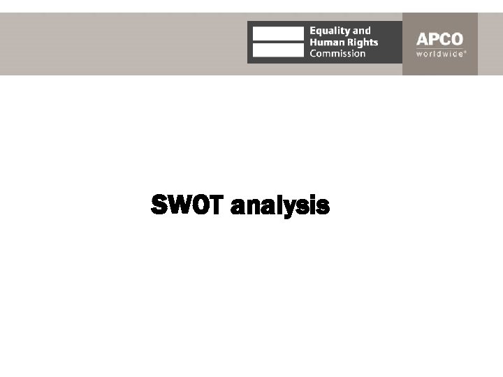 SWOT analysis 