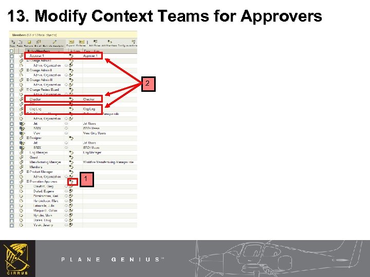 13. Modify Context Teams for Approvers 2 1 