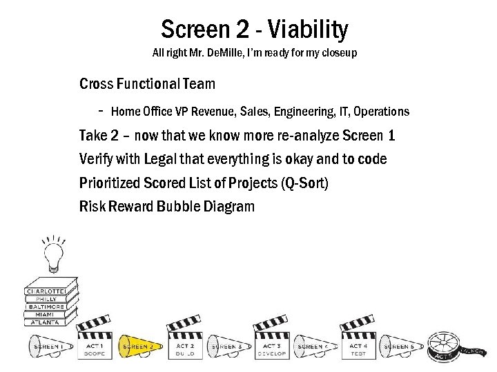 Screen 2 - Viability All right Mr. De. Mille, I’m ready for my closeup