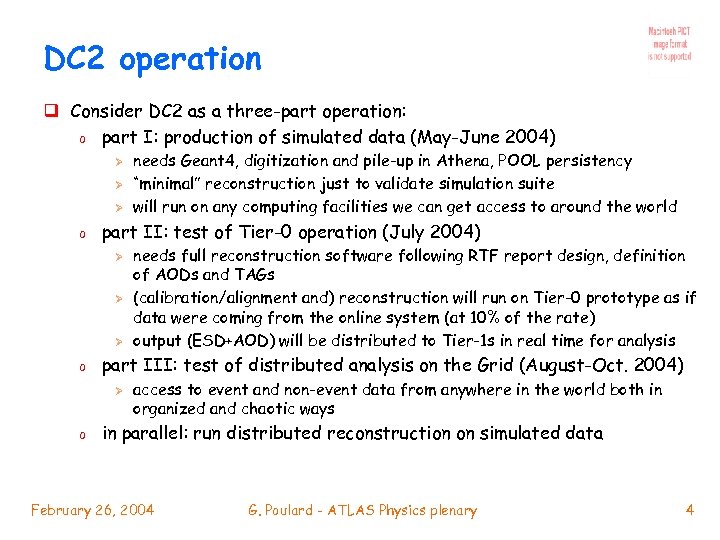 DC 2 operation q Consider DC 2 as a three-part operation: o part I: