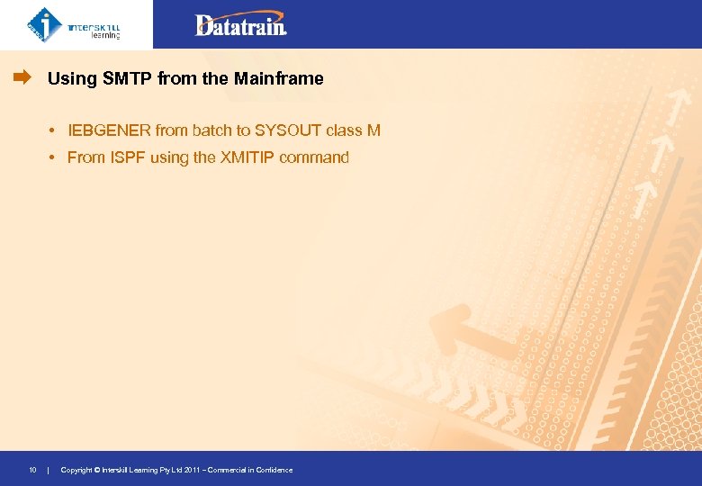 Using SMTP from the Mainframe • IEBGENER from batch to SYSOUT class M •