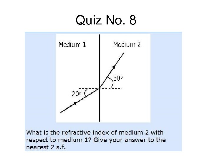 Quiz No. 8 