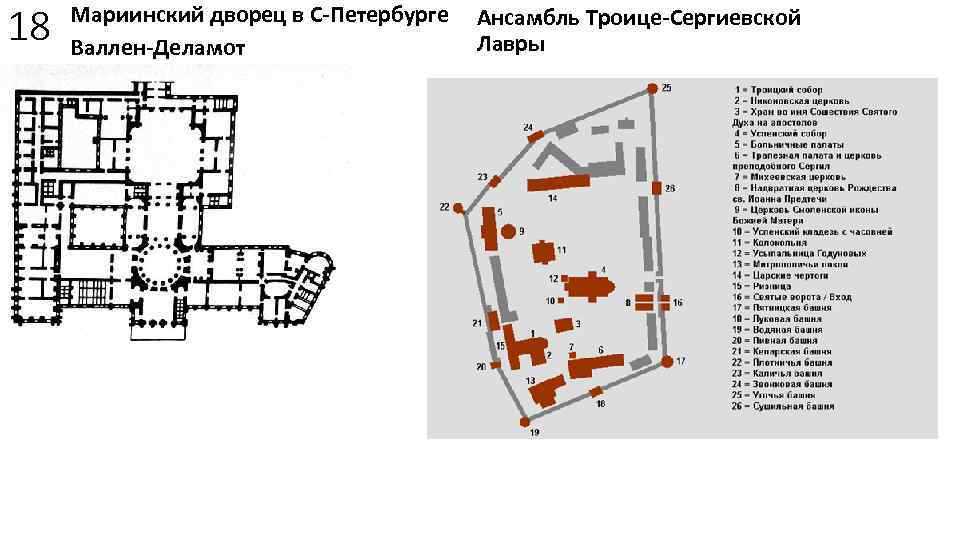 18 Мариинский дворец в С-Петербурге Валлен-Деламот Ансамбль Троице-Сергиевской Лавры 
