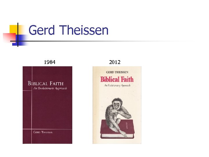 Gerd Theissen 1984 2012 
