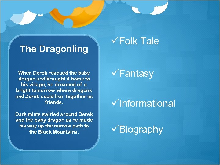 The Dragonling When Derek rescued the baby dragon and brought it home to his