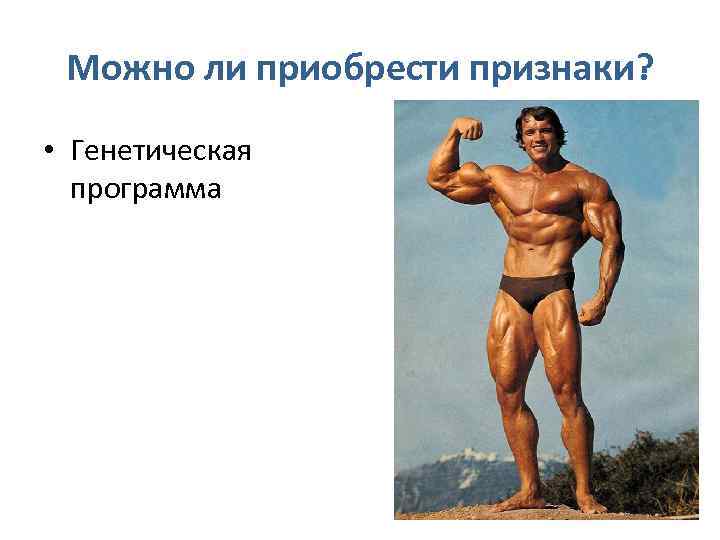 Можно ли приобрести признаки? • Генетическая программа 