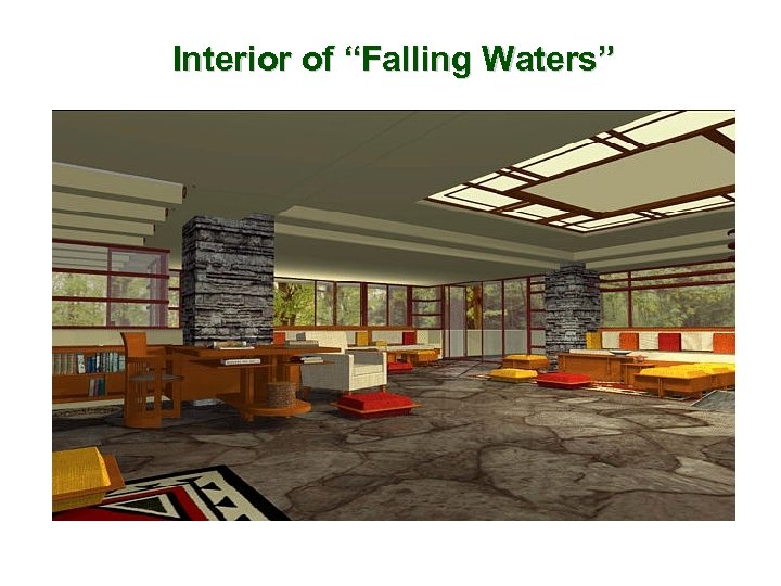 Interior of “Falling Waters” 