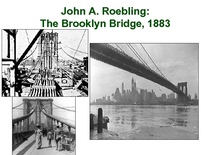 John A. Roebling: The Brooklyn Bridge, 1883 