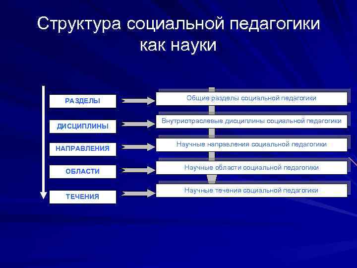 Структура социальной педагогики схема