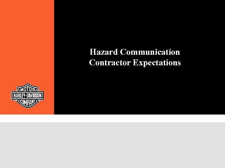 Hazard Communication Contractor Expectations 