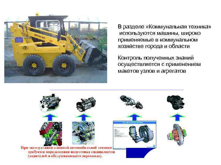 В разделе «Коммунальная техника» используются машины, широко применяемые в коммунальном хозяйстве города и области