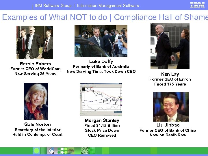 IBM Software Group | Information Management Software Examples of What NOT to do |