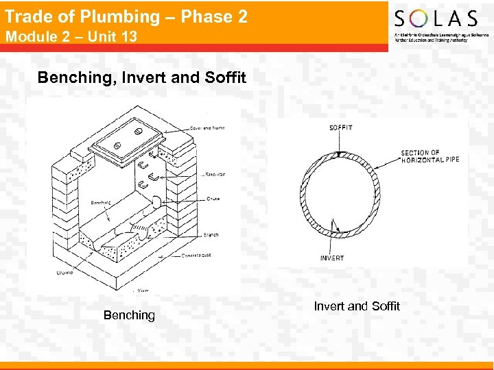 Trade of Plumbing – Phase 2 Module 2 – Unit 13 Benching, Invert and