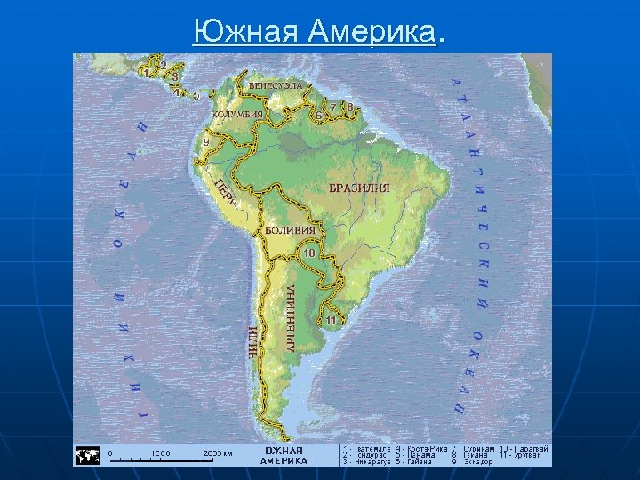 Южная Америка. 