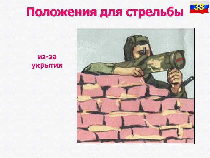 Положения для стрельбы из-за укрытия 38 