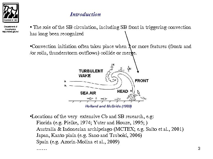 Introduction Department of Geophysics http: //www. gfz. hr/ • The role of the SB