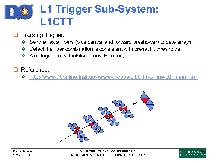 L 1 Trigger Sub-System: L 1 CTT q Tracking Trigger: v Send all axial