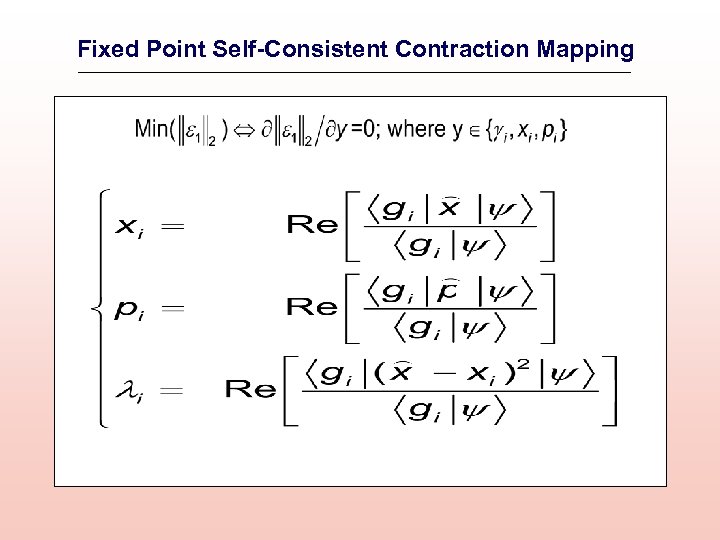 Fixed Point Self-Consistent Contraction Mapping 