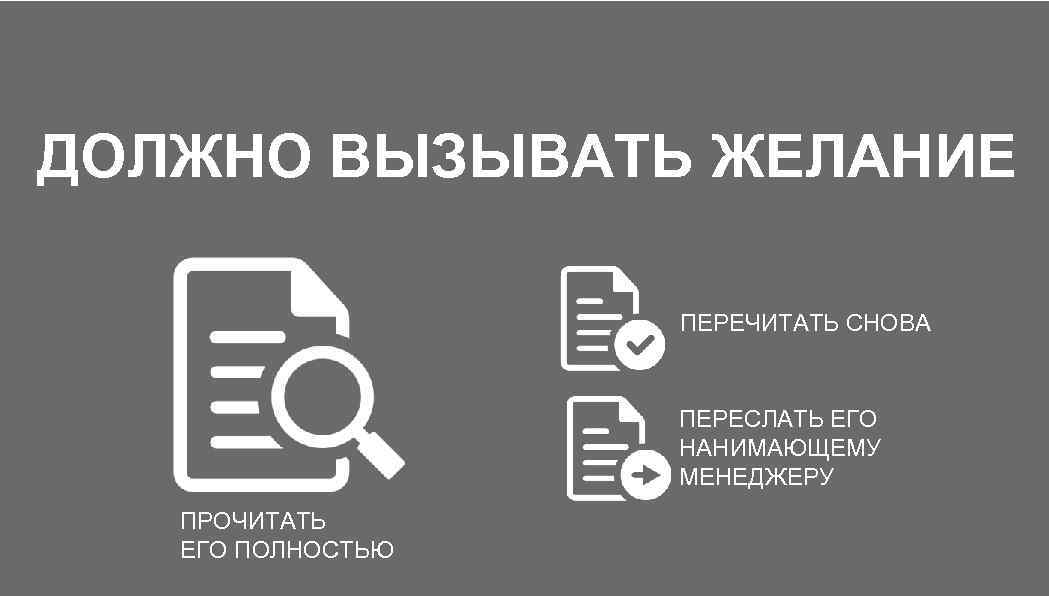 ДОЛЖНО ВЫЗЫВАТЬ ЖЕЛАНИЕ ПЕРЕЧИТАТЬ СНОВА ПЕРЕСЛАТЬ ЕГО НАНИМАЮЩЕМУ МЕНЕДЖЕРУ ПРОЧИТАТЬ ЕГО ПОЛНОСТЬЮ 