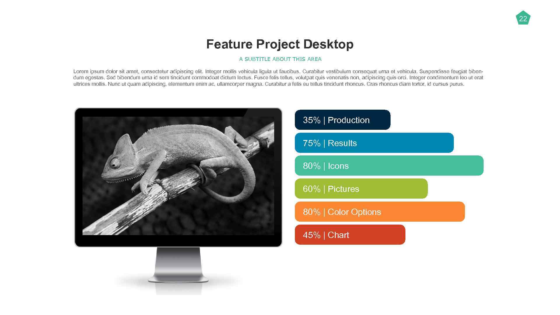 22 Feature Project Desktop A SUBTITLE ABOUT THIS AREA Lorem ipsum dolor sit amet,