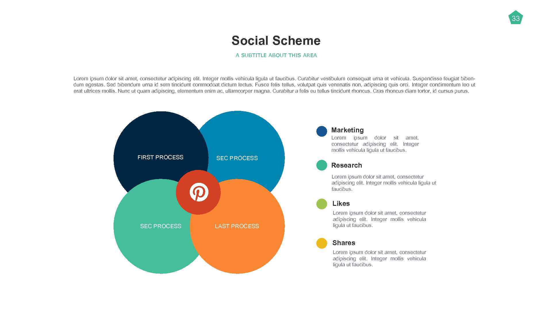 33 Social Scheme A SUBTITLE ABOUT THIS AREA Lorem ipsum dolor sit amet, consectetur