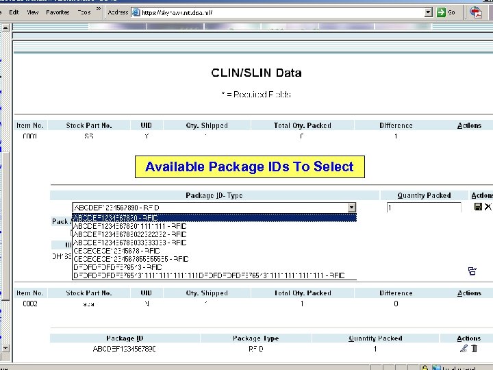 Available Package IDs To Select 49 