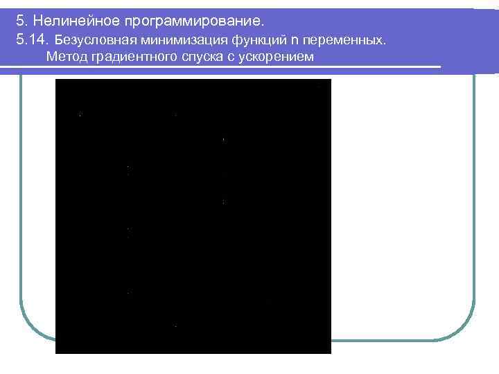 5. Нелинейное программирование. 5. 14. Безусловная минимизация функций n переменных. Метод градиентного спуска с