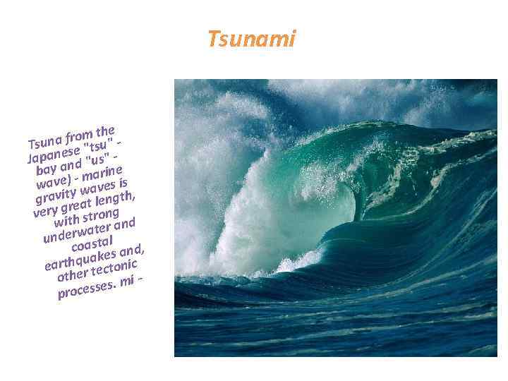 Tsunami he from tu