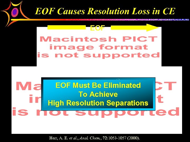 EOF Causes Resolution Loss in CE EOF Must Be Eliminated To Achieve High Resolution