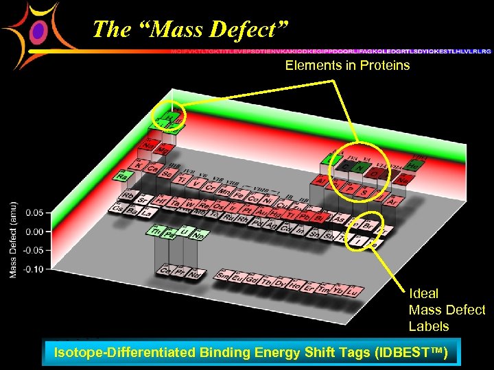 The “Mass Defect” Elements in Proteins Ideal Mass Defect Labels Mass Defect (amu) =