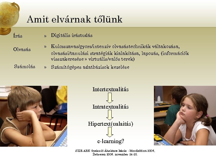 Amit elvárnak tőlünk Írás Olvasás Számolás » Digitális írástudás » Kulcsszavas/gyors/intenzív olvasástechnikák váltakozása, olvasási/tanulási