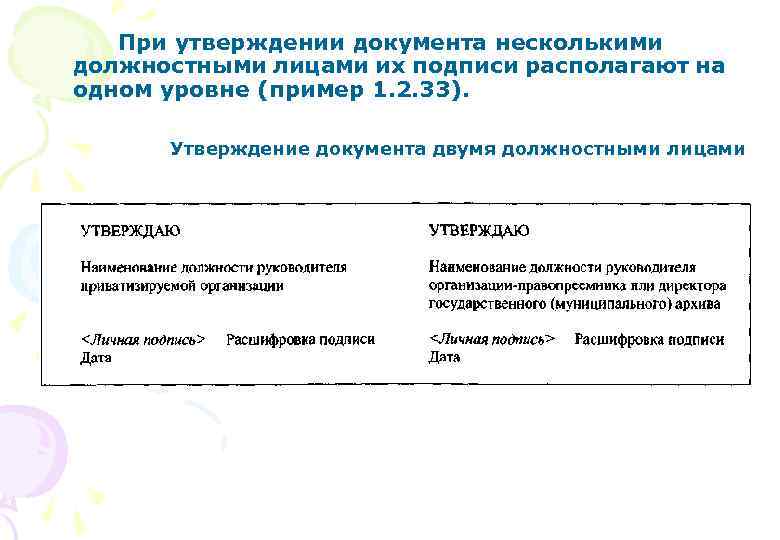 Утверждение 2. Гриф утверждения документа двумя лицами. Утверждение документа должностным лицом. Пример утверждения документа. Документ утвержден двумя должностными лицами.