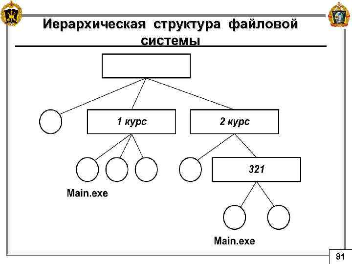 Иерархическая структура файловой системы 81 