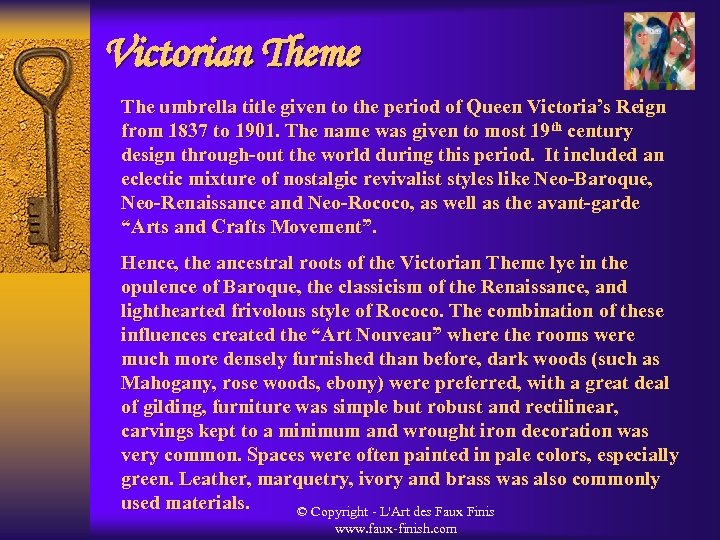 Victorian Theme The umbrella title given to the period of Queen Victoria’s Reign from