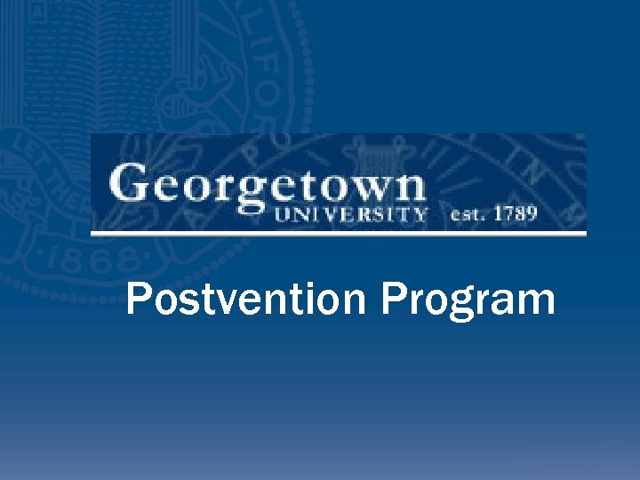 Postvention Program 