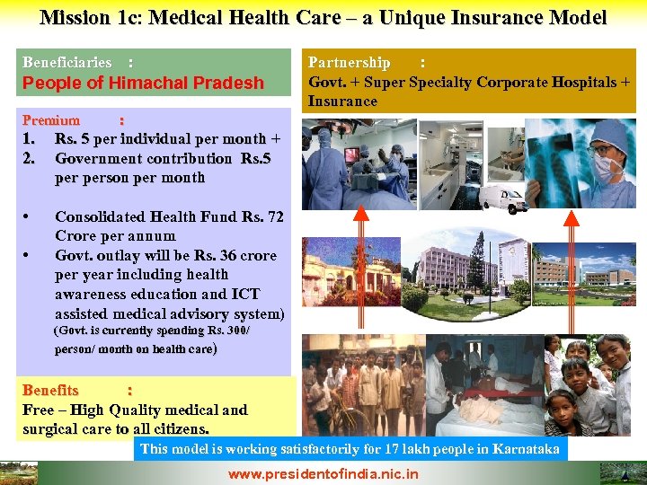 Mission 1 c: Medical Health Care – a Unique Insurance Model 1 c Beneficiaries