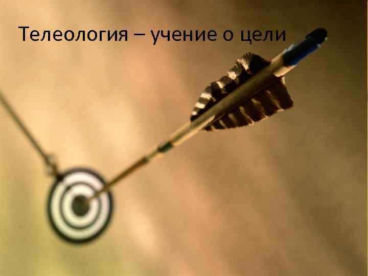 Телеология – учение о цели 