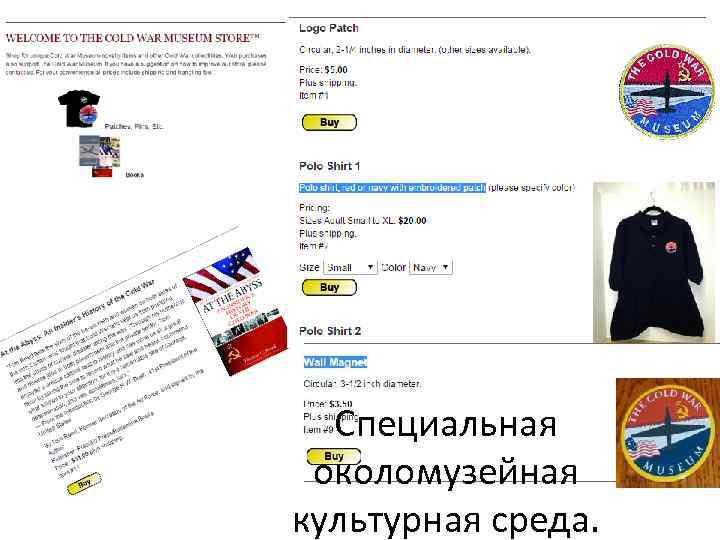 Специальная околомузейная культурная среда. 