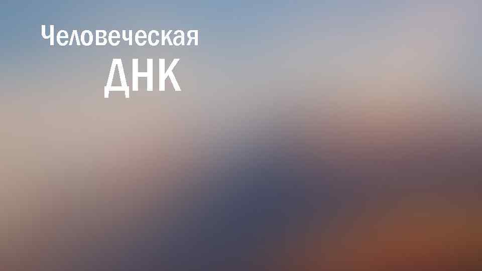 Человеческая ДНК 