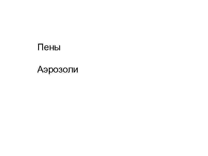 Пены Аэрозоли 