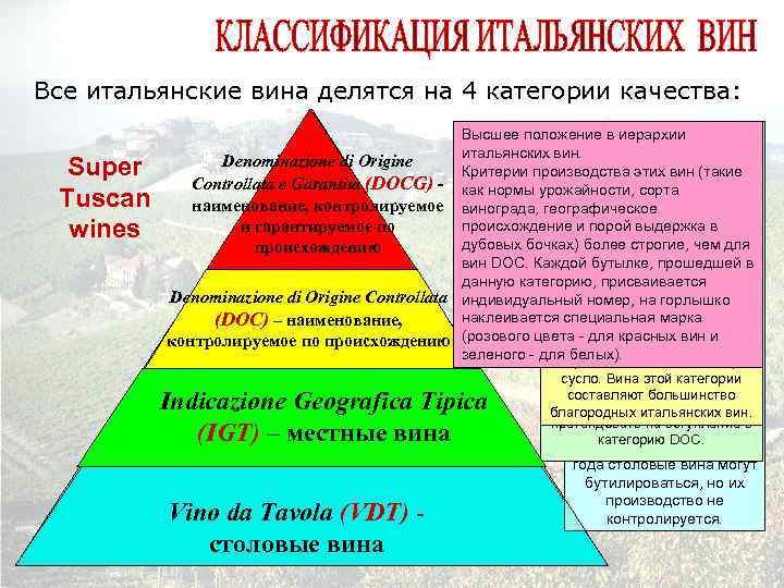 Категории вины