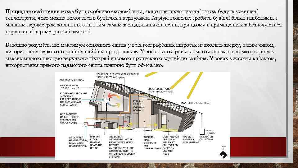 Природне освітлення може бути особливо економічним, якщо при проектуванні також будуть зменшені тепловтрати, чого