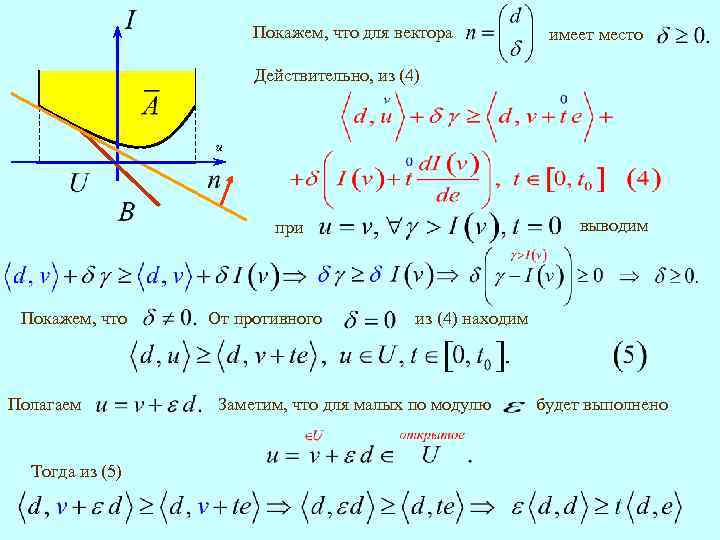 Покажем, что для вектора имеет место Действительно, из (4) u выводим при Покажем, что