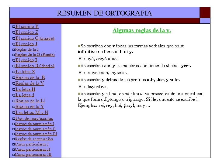 RESUMEN DE ORTOGRAFÍA q. El sonido K q. El sonido Z q. El sonido