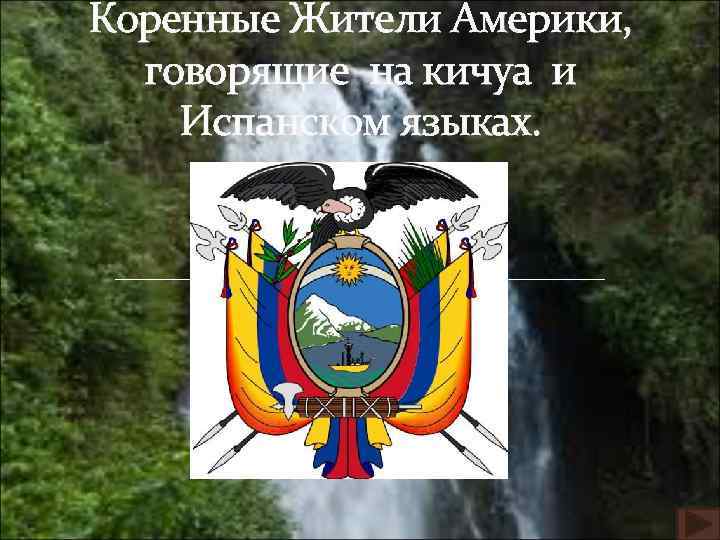 Коренные Жители Америки, говорящие на кичуа и Испанском языках. 