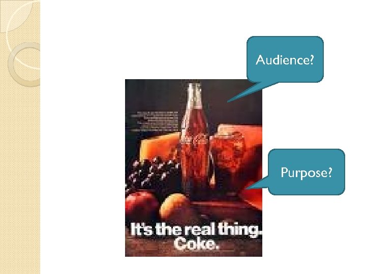 Audience? Purpose? 