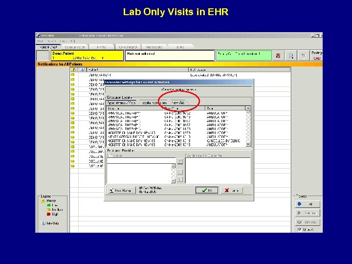 Lab Only Visits in EHR 