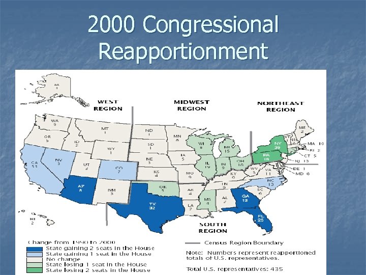 2000 Congressional Reapportionment 