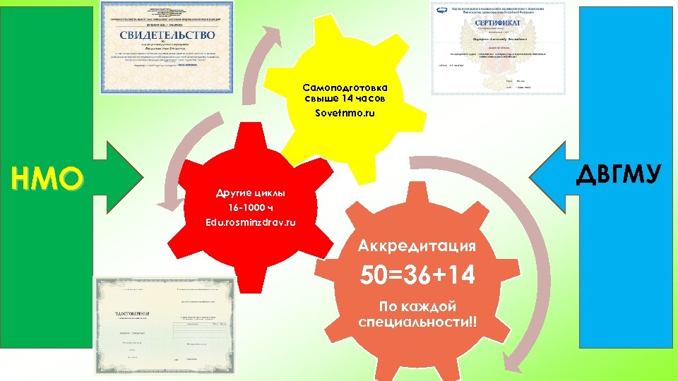 Самоподготовка свыше 14 часов Sovetnmo. ru НМО ДВГМУ Другие циклы 16 -1000 ч Edu.